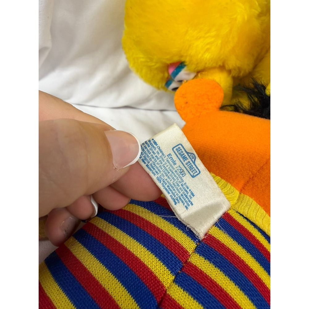 Vintage Sesame Street Plush Lot 5 Big Bird Hula Cookie Monster Bert Ernie Oscar - Picture 12 of 15